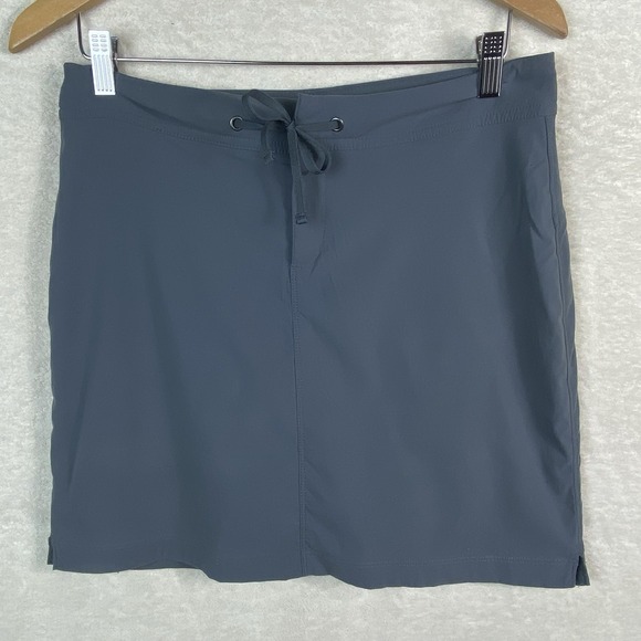 Columbia Sonora Pass Skort Gray Zip Fly Drawstring Waist Size 8 Lined - Picture 1 of 12
